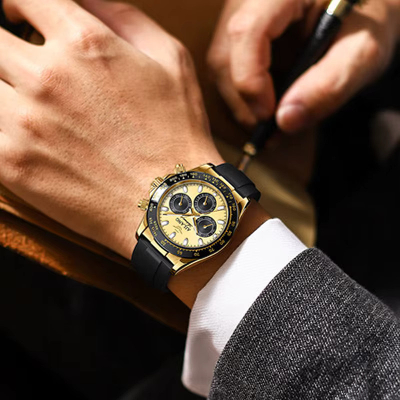 AILANG Armbanduhr Automatik, Silikon, Gold, Herren - Bild 5