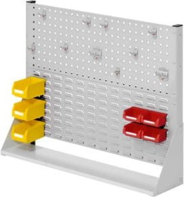 Kappes Stellwand RasterPlan Gr. 2 einseitig in RAL 7035 Grau mit Ausstattung, freistehend, B/H: 100 x 76 cm - Bild 1