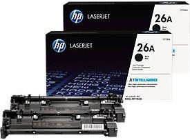 HP 2er Pack Toner 26A Schwarz für HP LaserJet Laserdrucker - Bild 1