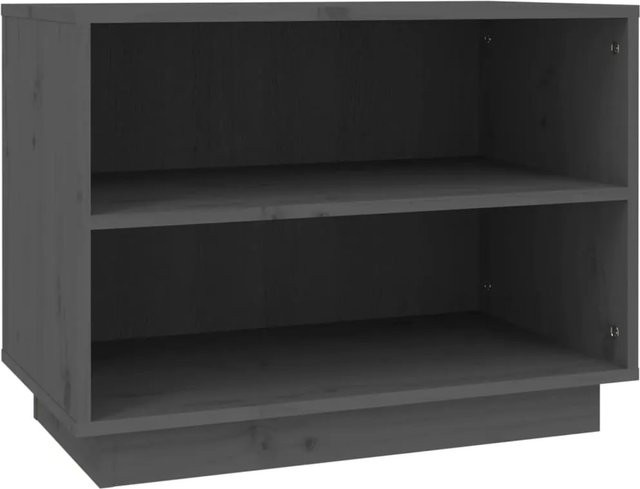 vidaXL Schuhschrank aus Kiefer-Massivholz in Grau, B/T/H: 60 x 34 x 45 cm - Bild 1