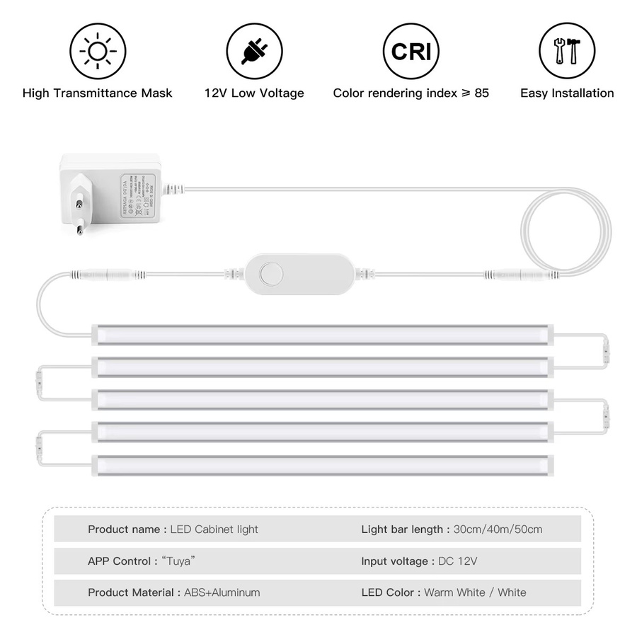 TUYA Smart Zigbee 3.0 LED Spot Bar mit Tandem-Verbindung, dimmbar via App und Sprachsteuerung für Alexa und Google Home - Bild 6