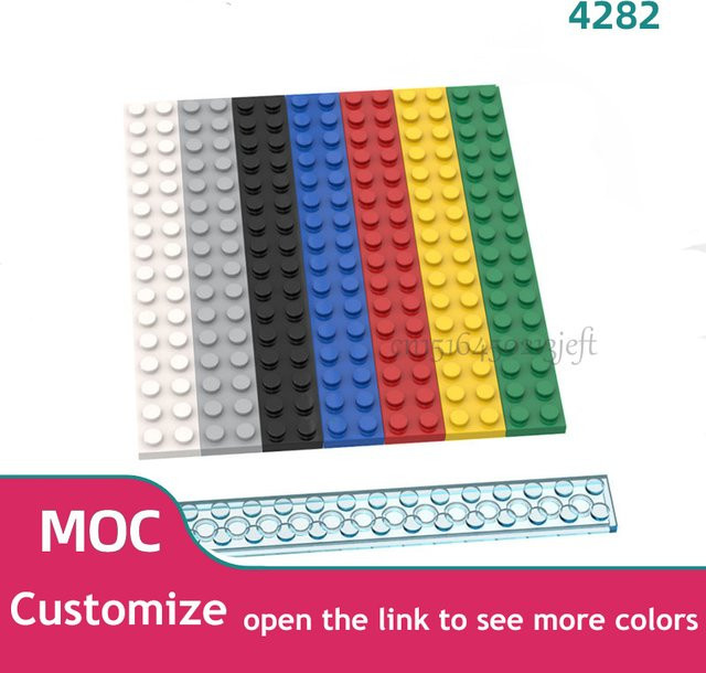 JIAJIALE MOC Long Thin Plate Building Blocks 20-teiliges Set black - Bild 1