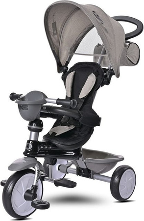 Lorelli Tricycle One 3 in 1 Dreirad mit Schiebestange EVA-Reifen hellgrau
