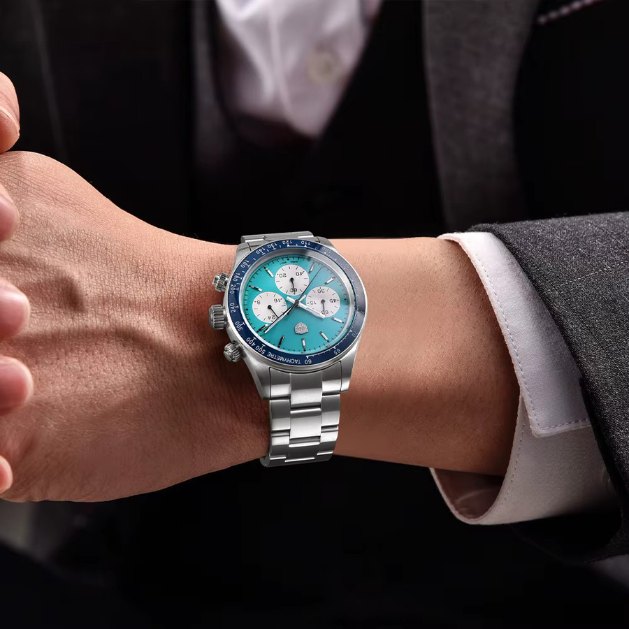 RollsTimi Chronograph, Quarz, Edelstahl, Saphirglas, Herren - Bild 4