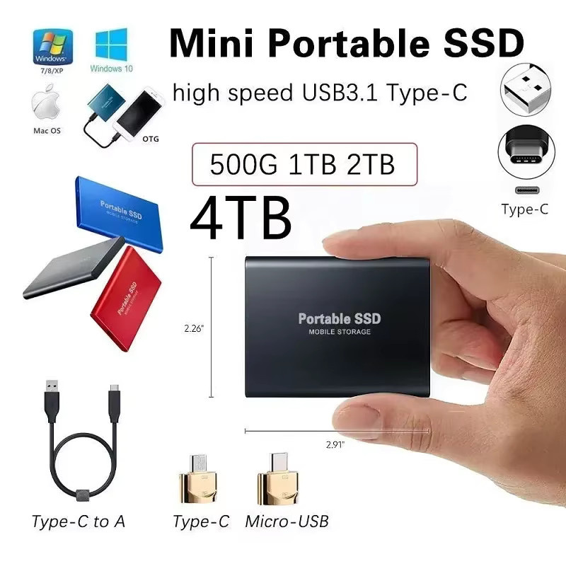 Lenovo USB 3.0 SSD Gehäuse für externe Festplatten in Blau - Bild 2