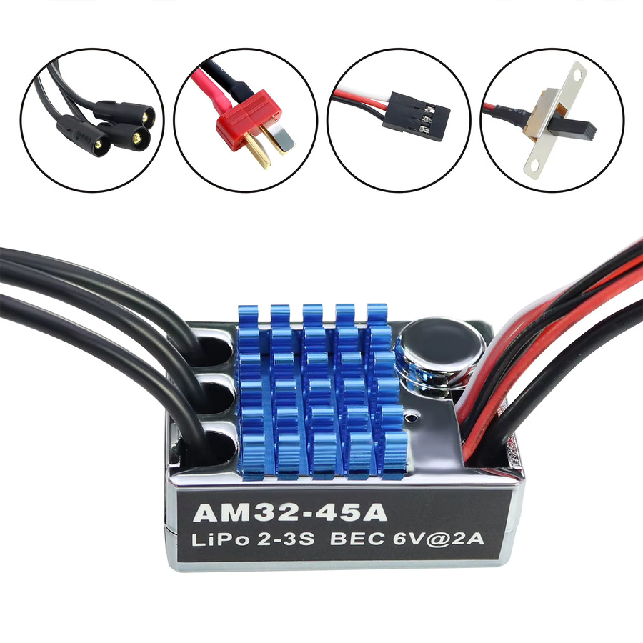 WWXRC MN128 MN86 AM32 45A ESC 2830 2400KV Outrunner Brushless Motor T-Stecker-Regler, 1:12, Zubehör, Metall - Bild 3