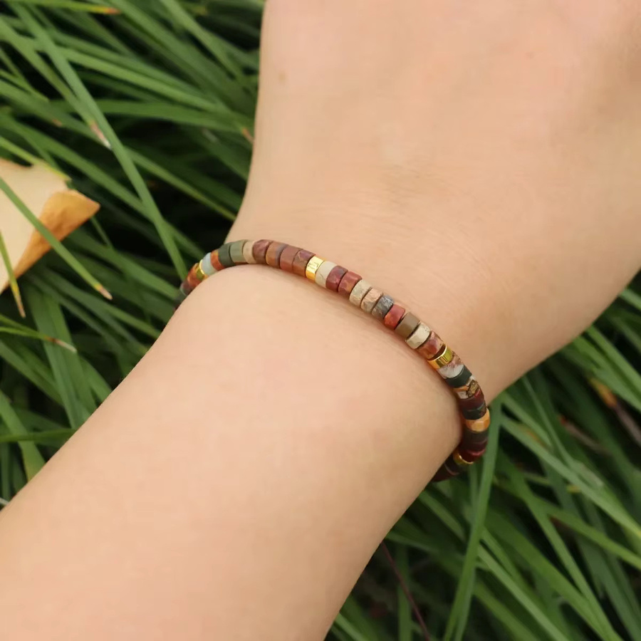 Perlenarmband Picasso-Jaspis, verstellbar - Bild 2