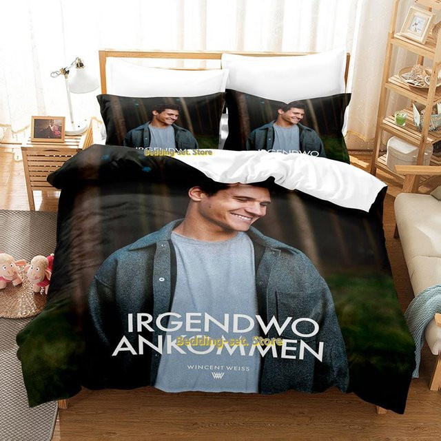 Wincent Weiss Bettwäsche-Set mit Anime-Print, 3-teilig, Mehrfarbig, B/H: 245 x 210 cm - Bild 1