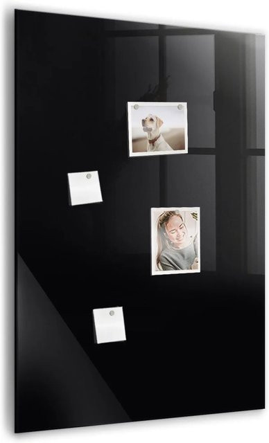 Tulup Magnetisches Glassboard Beschreibbare Magnettafel Schwarz B: 100 cm, H: 70 cm - Bild 1