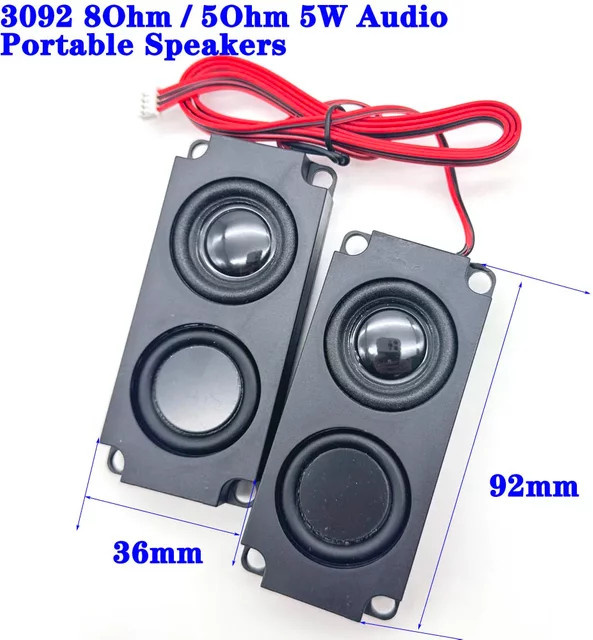 LAJQTAO Mini-Lautsprecher 5W 8-Ohm in Schwarz für Raspberry Pi LCD - Bild 1