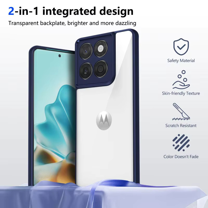 EUCAGR stoßfeste transparente Handyhülle für Motorola Moto Edge 70X70 Air, Moto G06, G56 und G86 mit Anti-Drop Matte Hard PC Back Cover - Bild 2