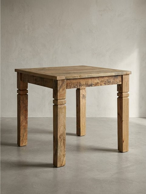 Esstisch KADIMA DESIGN aus Mango Massivholz in Quadratisch und Landhausstil, Braun, B/T/H: 80 x 80 x 76 cm - Bild 1