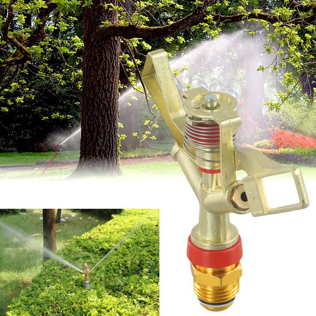 LEENKEA Verstellbarer Wassersprinkler aus Messing in Gold für die Gartenbewässerung - Bild 1