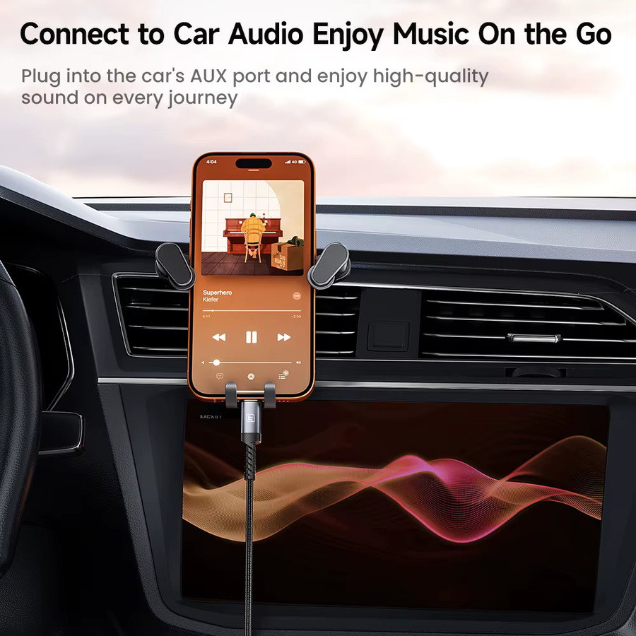 Toocki Audio-Adapterkabel USB-C auf 3,5-mm-Klinkenstecker in Schwarz - Bild 5