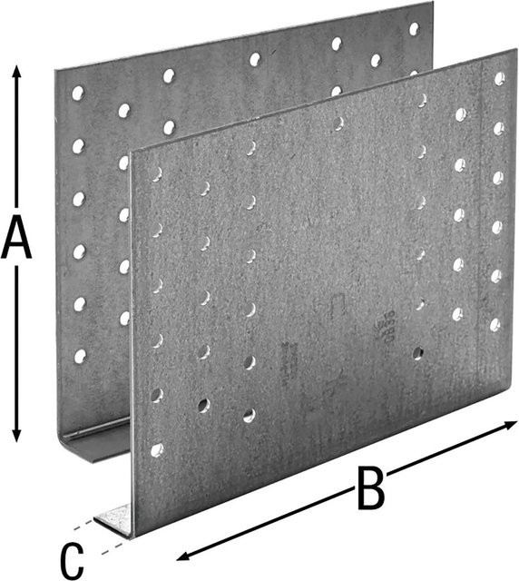 Simpson Gerberverbinder 260-B Joist Hanger aus feuerverzinktem Stahl in Silber/Grau - Bild 1