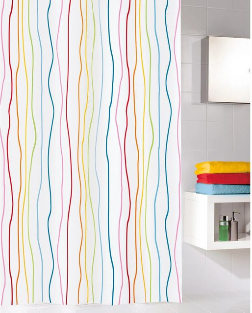 Kleine Wolke Duschvorhang Jolie Multicolor, wasserdicht, B/H: 120 x 200 cm - Bild 1