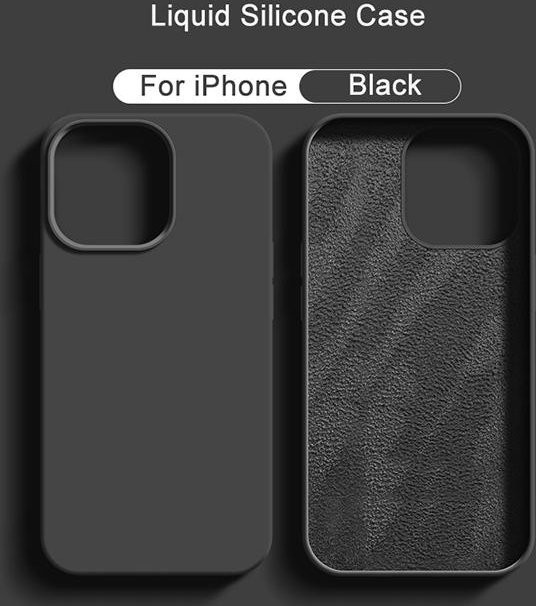 Stoßfeste Flüssigsilikonhülle für Apple iPhone in Schwarz - Bild 1