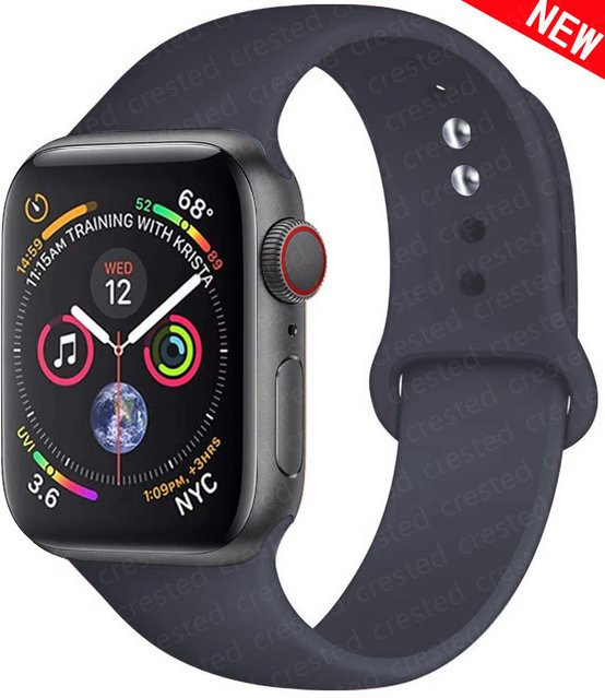 Uhrenarmband Silikon, Schwarz, Unisex - Bild 1