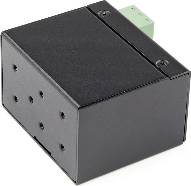 StarTech.com Industrial Fiber to Ethernet Media Converter, 100Mbps SFP zu RJ45/Cat6, Singlemode/Multimode Glasfaser zu Kupfer Netzwerk, Schwarz - Bild 1
