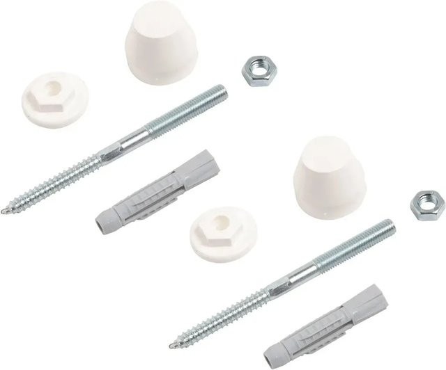 LUX-TOOLS Waschtischbefestigungsset aus verzinktem Material mit Schrauben, Muttern und Unterlegscheiben - Bild 1