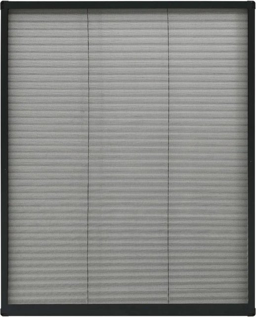 vidaXL Insektenschutz-Plissee für Fenster aus Aluminium in Anthrazit, Breite: 80 cm, Höhe: 100 cm - Bild 1