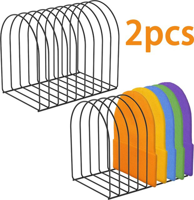 Willstar 2er-Set Hutständer aus Metall für die Tischplatte, Schwarzer Beanie-Display-Ständer für Mützen und Wintermützen - Bild 1