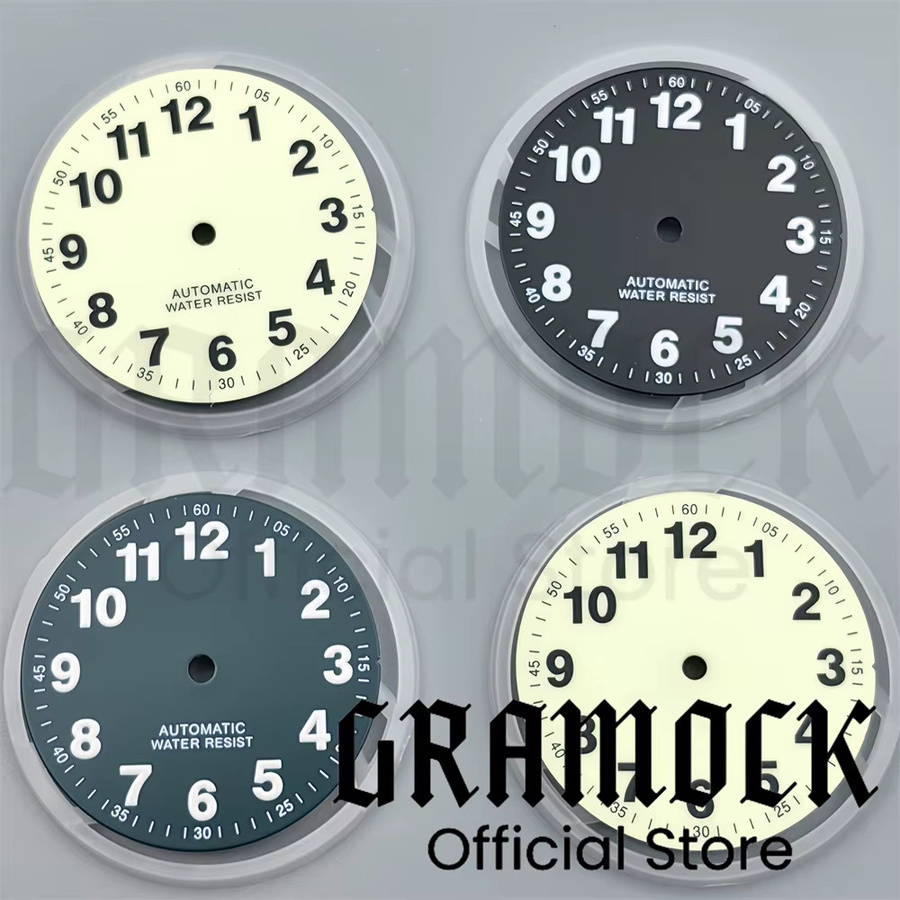 Gramock Zifferblatt, Piloten-Creme-Zifferblatt, 29 mm, Unisex - Bild 2