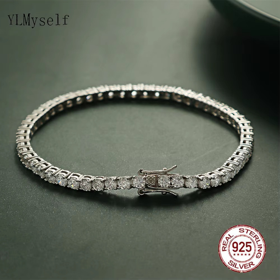 Tennis-Armband 925 Silber, CZ, 3 mm, 14–21 cm, Unisex - Bild 3