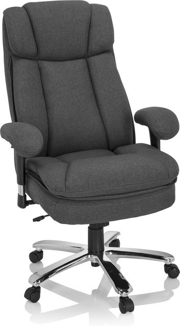 hjh OFFICE Drehstuhl BUILDER XXL in Weiß mit Stoffbezug, Armlehnen und Höhenverstellung - Bild 1