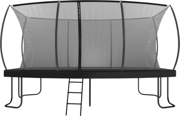 Zero Gravity Trampolin für Outdoor mit Klappnetz, Leiter und Bodenanker, B/T: 457 x 305 cm, Farbe: Schwarz/Silber/Grau