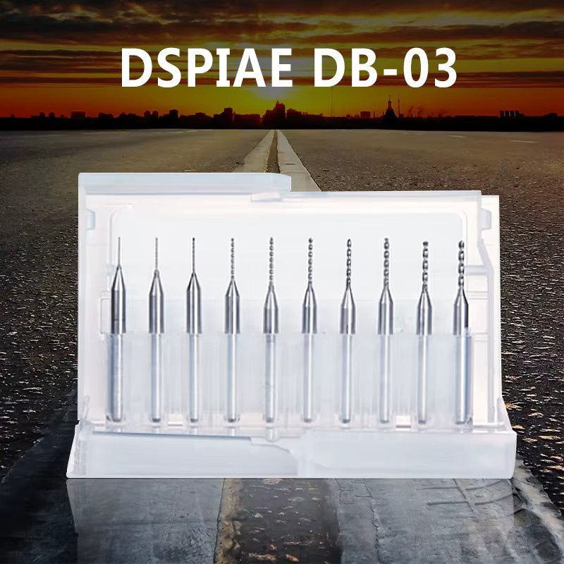 DSPIAE DB-03 Twist Drill Bohrer Set Silber 0,3–1,2 mm für Modellbau und Handwerk 10 Stück - Bild 2