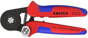 Knipex Selbsteinstellende Crimpzange für Aderendhülsen mit Seiteneinführung, schwarz-bunt, Chrome Vanadium - Bild 1