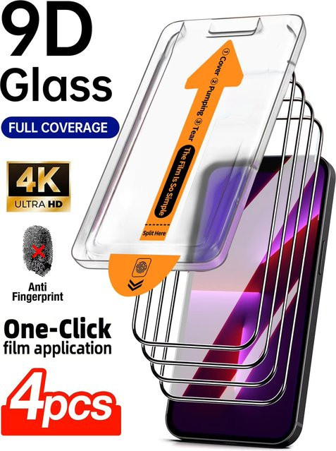 Displayschutz aus gehärtetem Glas für Apple iPhone Modelle in Transparent - Bild 1