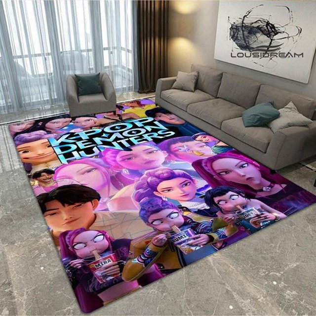 Magic Zhu KPop Dämonenjäger Teppich, rutschfest und waschbar, mehrfarbig, B/H: 60 x 40 cm - Bild 1