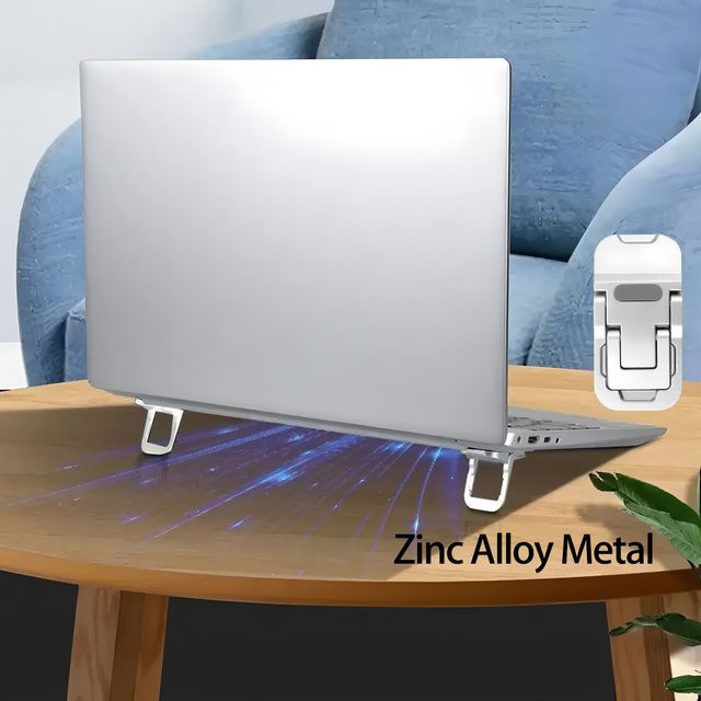 Fireurus Notebook-Halterung aus Aluminiumlegierung, verstellbar und faltbar, Farbe: Silber - Bild 1