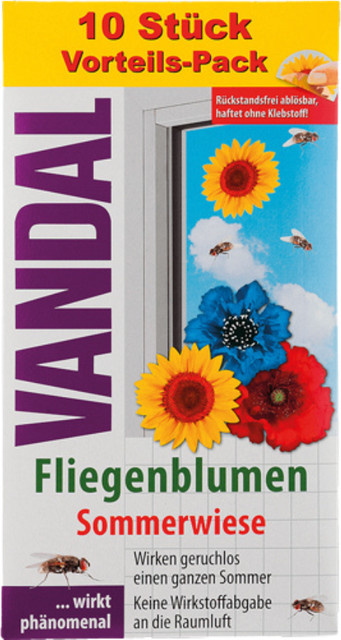 Vandal Fliegenblumen Sommerwiese Fensterfliegenfalle, 10 Stück, multicolour - Bild 1
