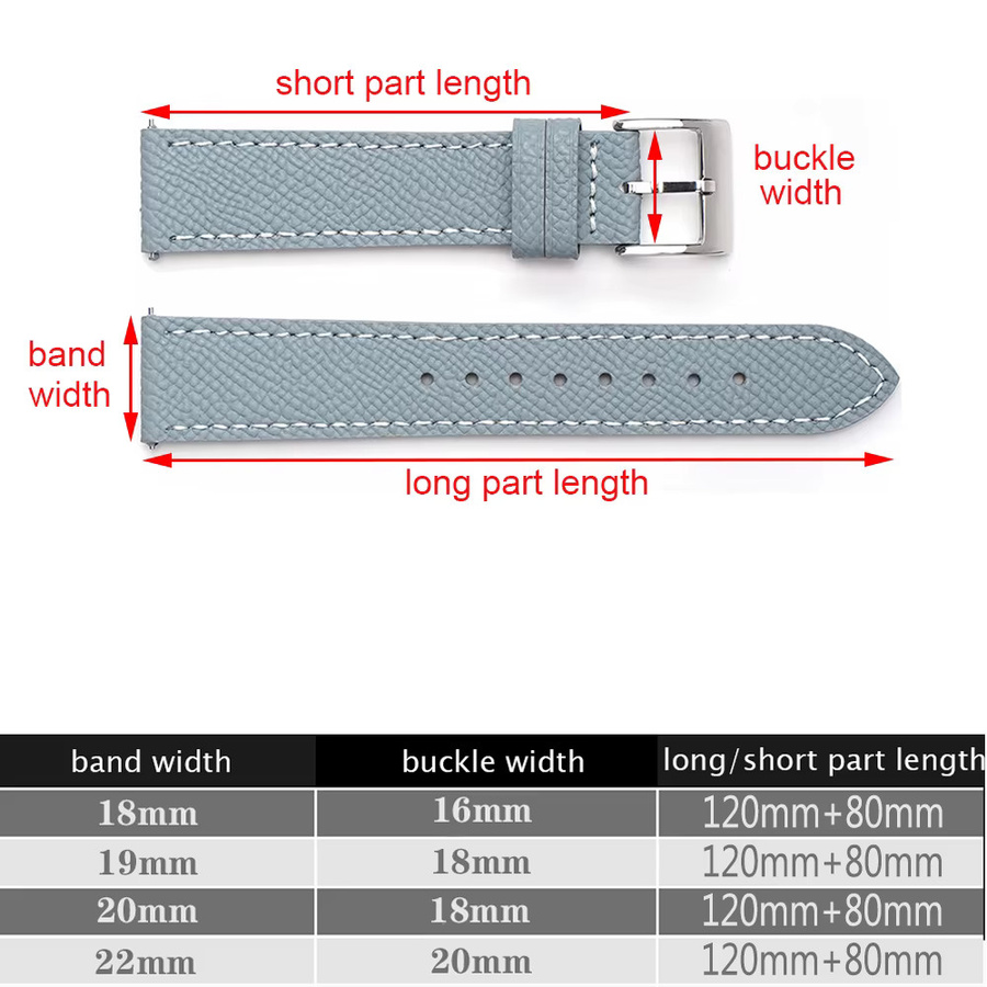 Uhrenarmband Leder, Epsom, Herren - Bild 2