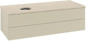 V&B Waschtischunterschrank Antao mit Frontstruktur in Grau, Wandmontage, B/T/H: 120 x 36 x 50 cm - Bild 1