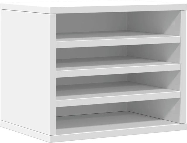 vidaXL Schreibtisch-Organizer aus Holzwerkstoff in Weiß, B/T/H: 36 x 26 x 29,5 cm - Bild 1