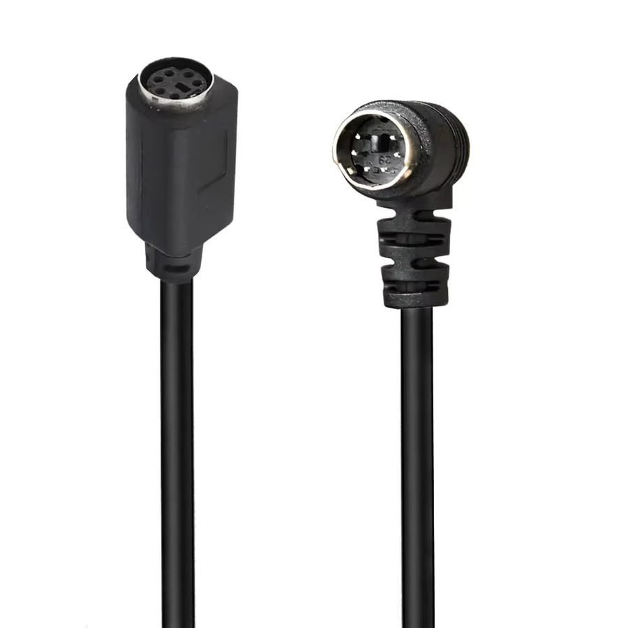 MACDOT Mini DIN 6-Pin Adapterkabel PS/2 Datenkabel Stecker auf Stecker und Buchse in Schwarz - Bild 2