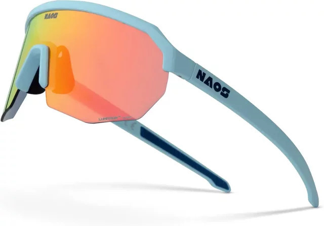 Naos Sonnenbrille, randlos, rund, blau, Unisex, Kunststoff - Bild 1