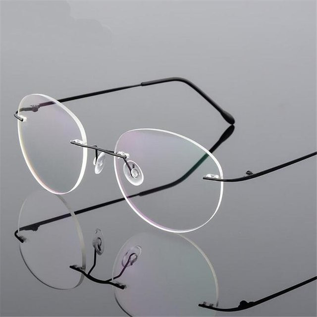 Binchi Outdoor Product Korrektionsbrille, randlos, rund, Metall, schwarz, Unisex - Bild 1