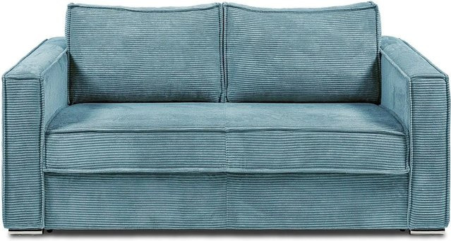 Vente-unique Schlafsofa Loreto modern in Türkisblau und Beige mit einer Breite von 215 cm - Bild 1
