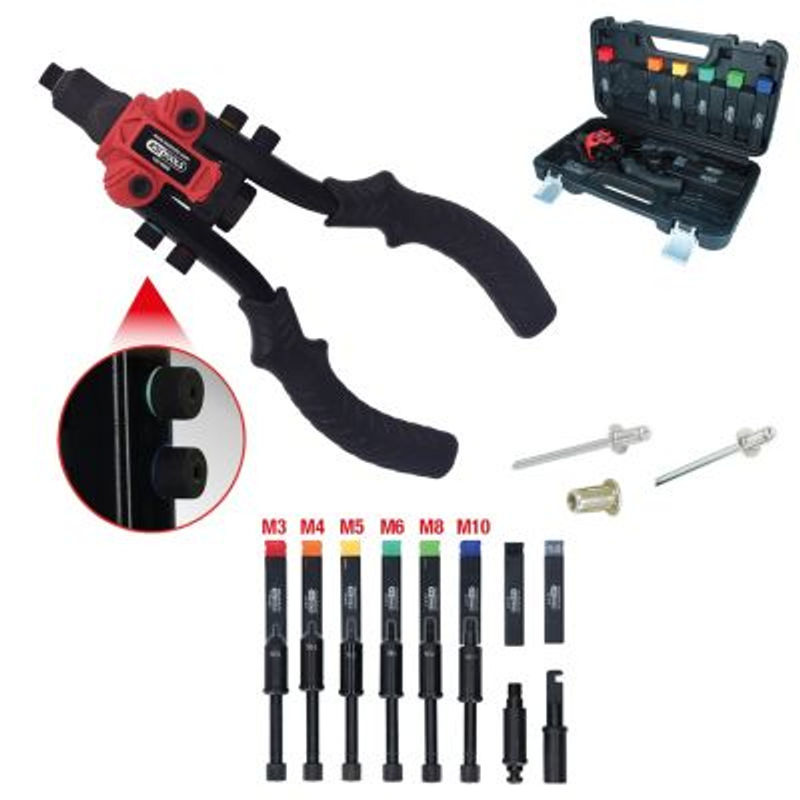KS Tools 3 in 1 Nietzangen-Satz, 15-teilig aus Stahl, Artikelnummer 150.9805 - Bild 3