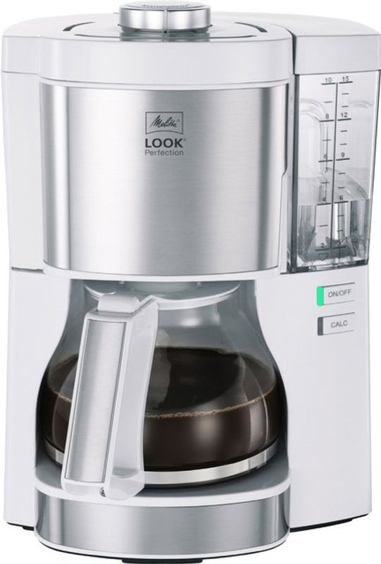 Melitta Look V Perfection Filterkaffeemaschine in Weiß und Silber mit Glaskanne - Bild 2