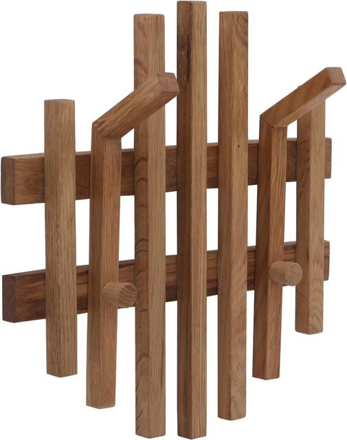 MCA Garderobenpaneel MCW-P57 Wandgarderobe aus Massiv-Holz Eiche, B/H: 40 x 38 cm - Bild 2
