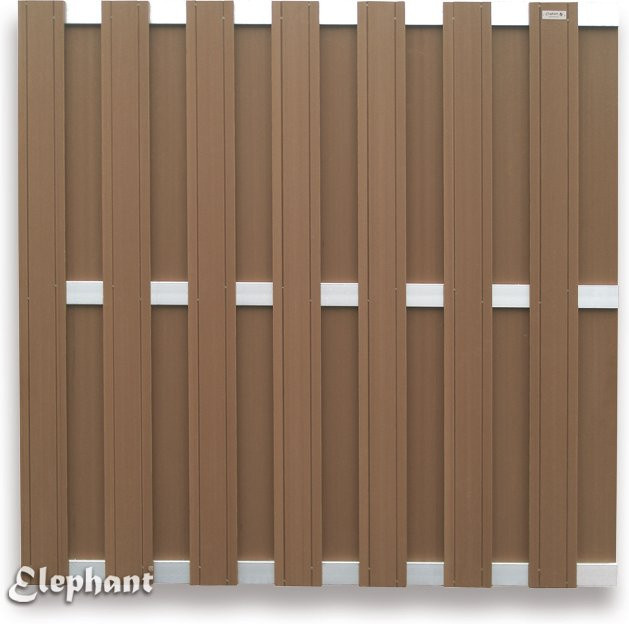 WPC Sichtschutzzaun Kunststoffzaun Höhe: 180 cm, Breite: 180 cm - Bild 1
