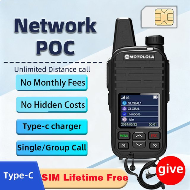 Motorola 4G LTE Drahtloses Intercom Walkie-Talkie mit Bluetooth und WiFi in Schwarz - Bild 1