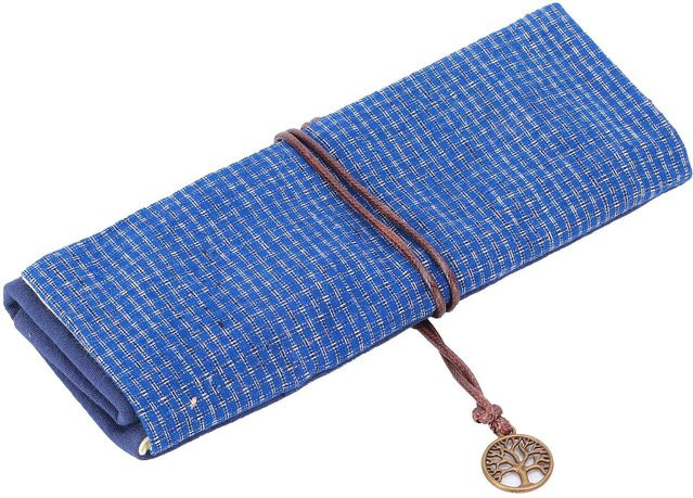 GoolRC Federmäppchen Roll-up aus Canvas in Blau mit großer Kapazität - Bild 1