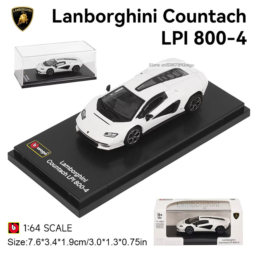 Bburago Lamborghini Terzo Millennio Countach LPI800-4, Auto-Modell, 1:64, mit Acryl-Staubschutz, ab 14 Jahre - Bild 3